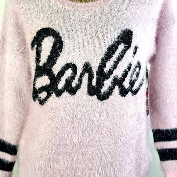 Vintage y2k oversized slouchy sweater Barbie top - Picture 7 of 9
